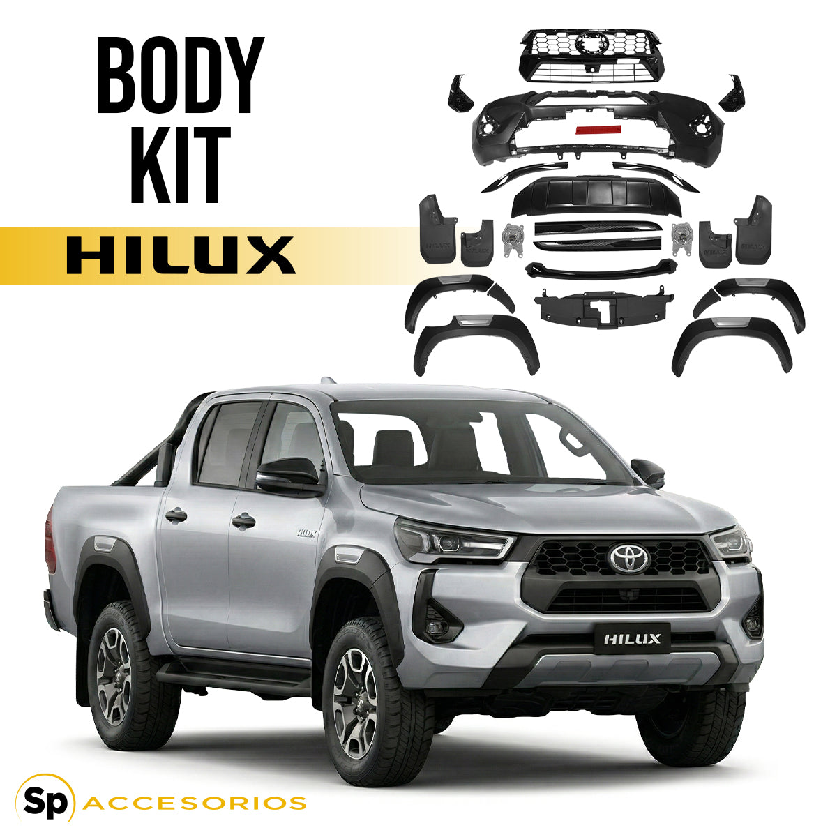 Body kit de Conversión Hilux 2021-2024 A Edición Z Kit Con Cantoneras