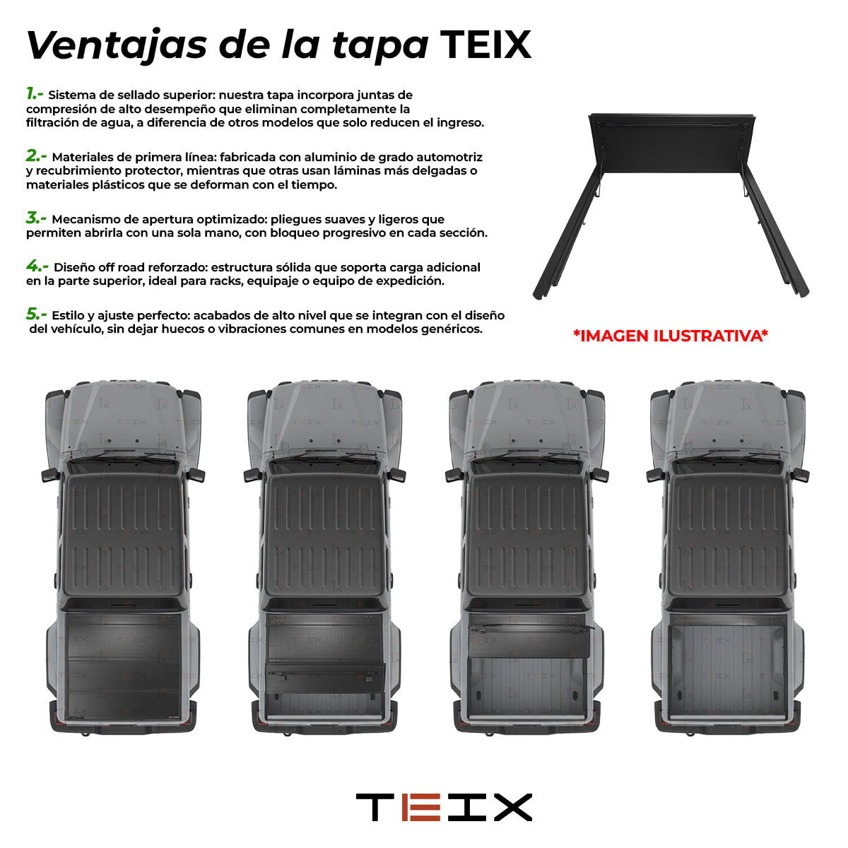 TAPA FLEXI4 FOLD TEIX MAZDA BT50 2024/2025+