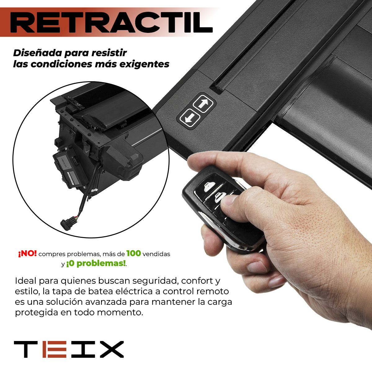 TAPA ELECTRICA POWER CONTROL-X TEIX CHEVROLET SILVERADO/GMC SIERRA 1500 5.8' DOB CAB 2019/2024+
