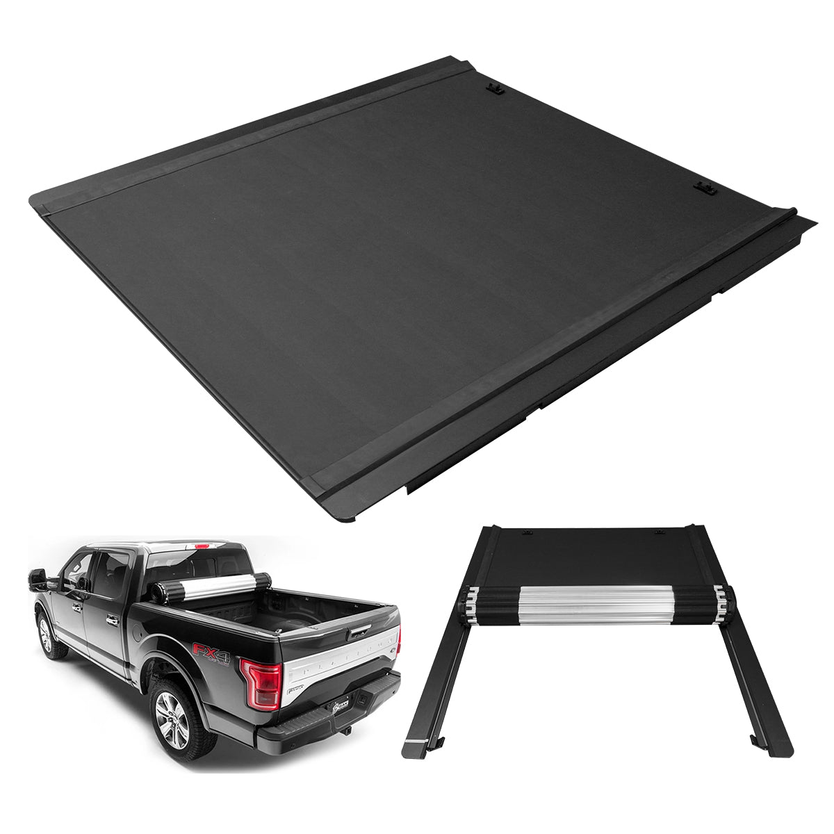 TAPA ENROLLABLE ROLL SHIELD CHEVROLET SILVERADO/ GMC SIERRA 5.5' DOB CAB 2019-2024+