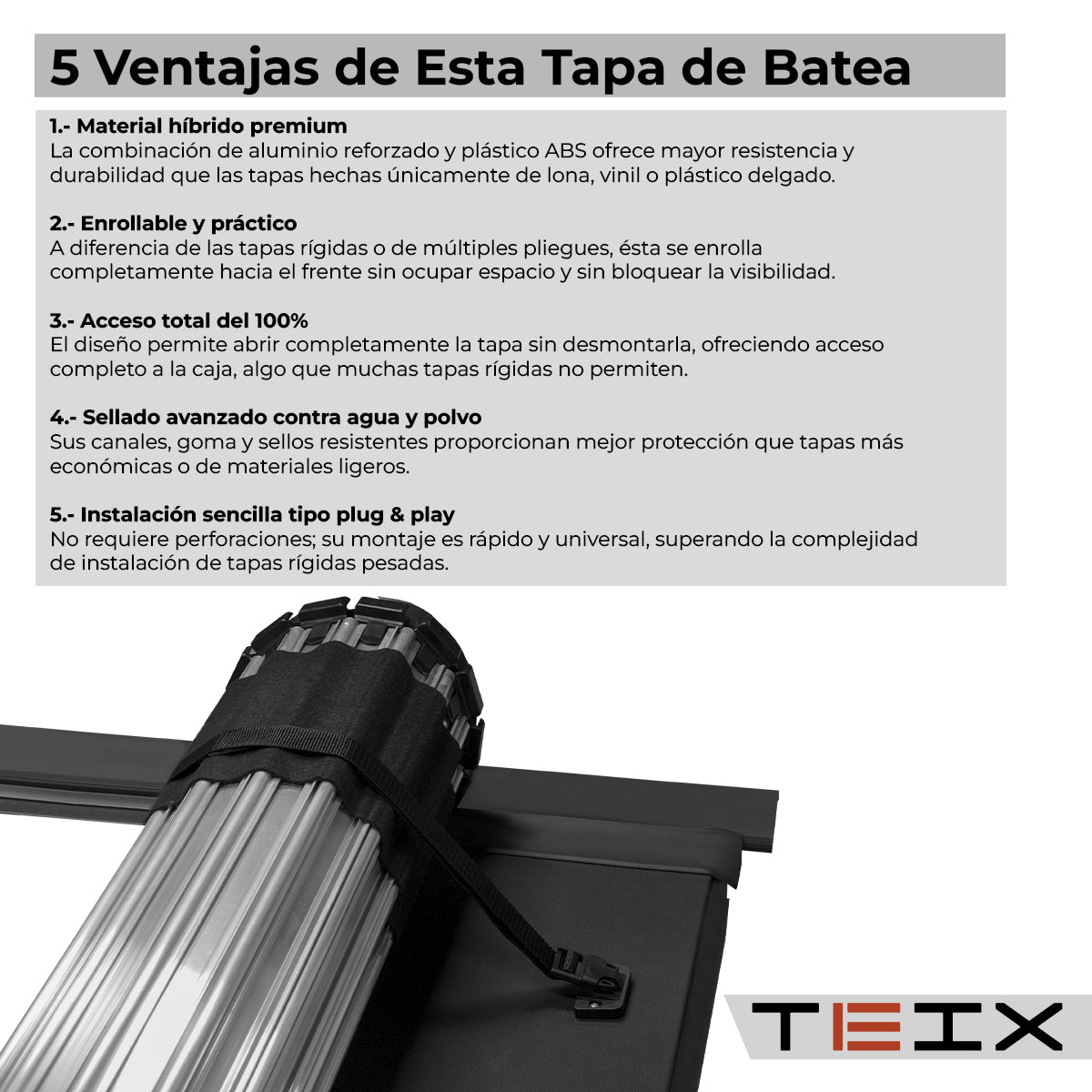 TAPA ENROLLABLE ROLL SHIELD CHEVROLET SILVERADO/ GMC SIERRA 5.5' DOB CAB 2019-2024+