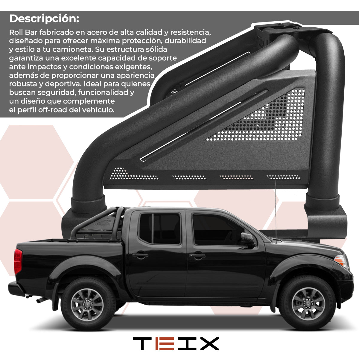 ROLL BAR TEIX XR NP300 HILUX RANGER L200