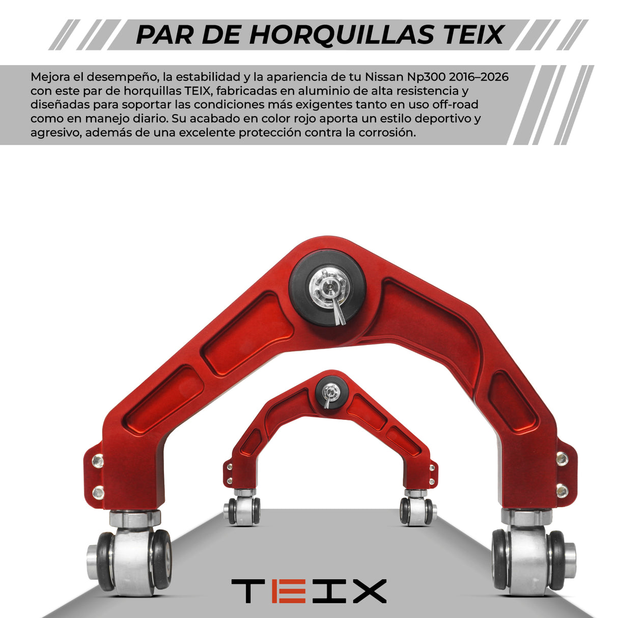 PAR DE HORQUILLAS TEIX ROJOS/ NISSAN NP300 FRONTIER 2016-2026 4 cilindros