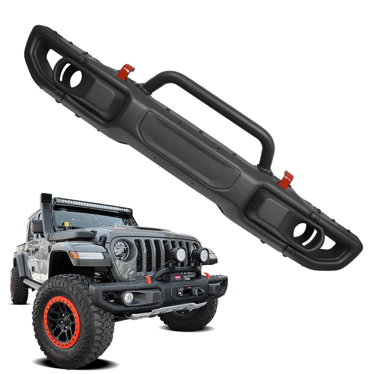 DEFENSA DELANTERA EDICION ANIVERSARIO CON ARCO PARA JEEP WRANGLER JL 2018 - 2024 Y GLADIADOR 2018 - 2024