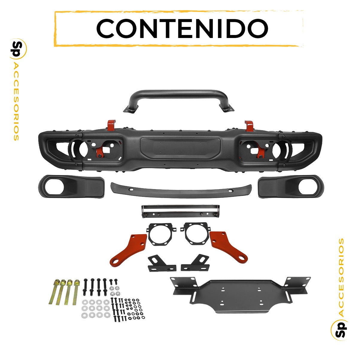 DEFENSA DELANTERA EDICION ANIVERSARIO CON ARCO PARA JEEP WRANGLER JL 2018 - 2024 Y GLADIADOR 2018 - 2024