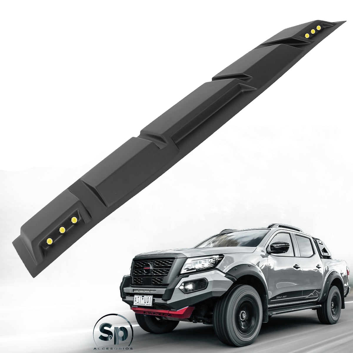 DIADEMA MOLDURA DE TECHO CON LUZ LED PARA NISSAN NP300 FRONTIER 2016 - 2022+