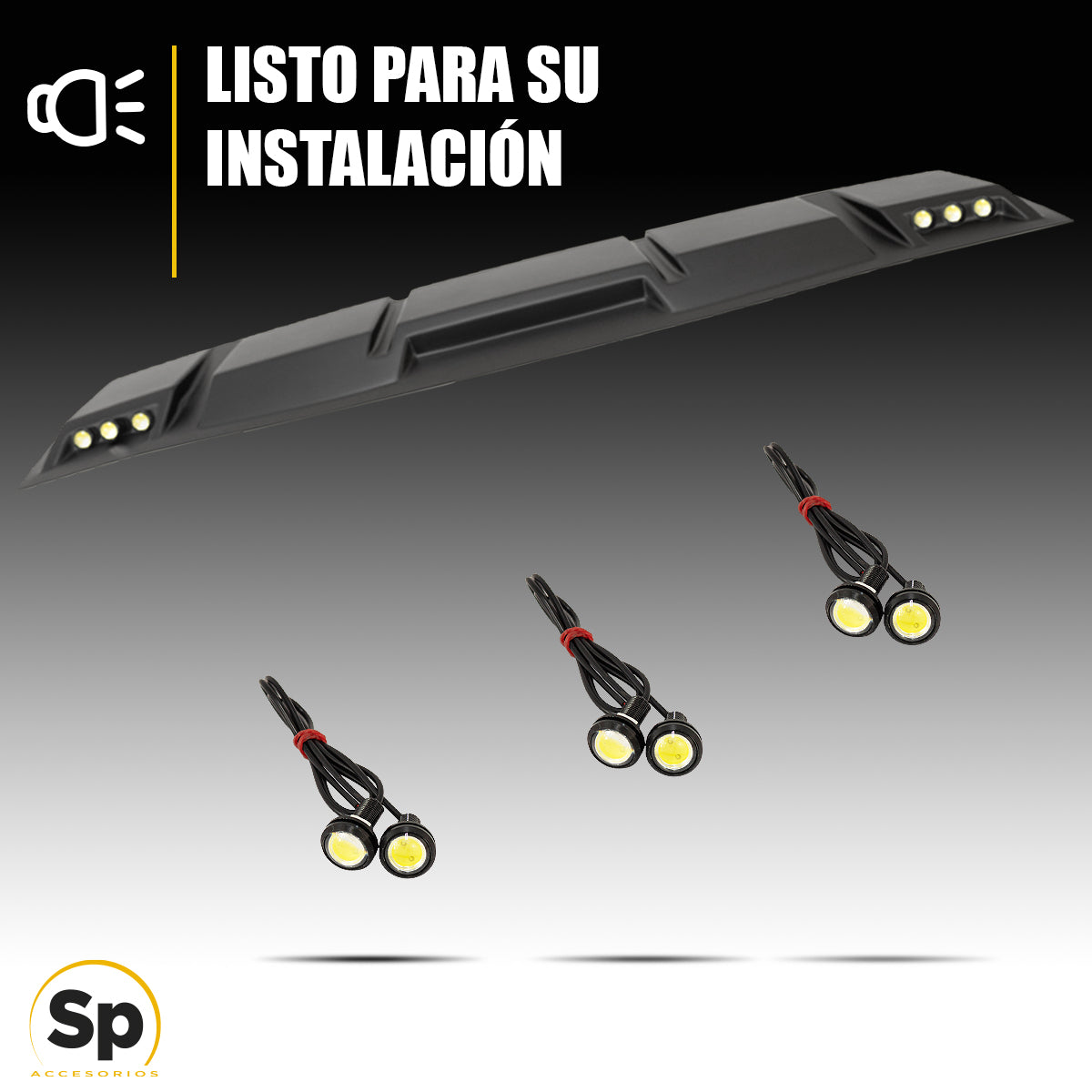 DIADEMA MOLDURA DE TECHO CON LUZ LED PARA NISSAN NP300 FRONTIER 2016 - 2022+