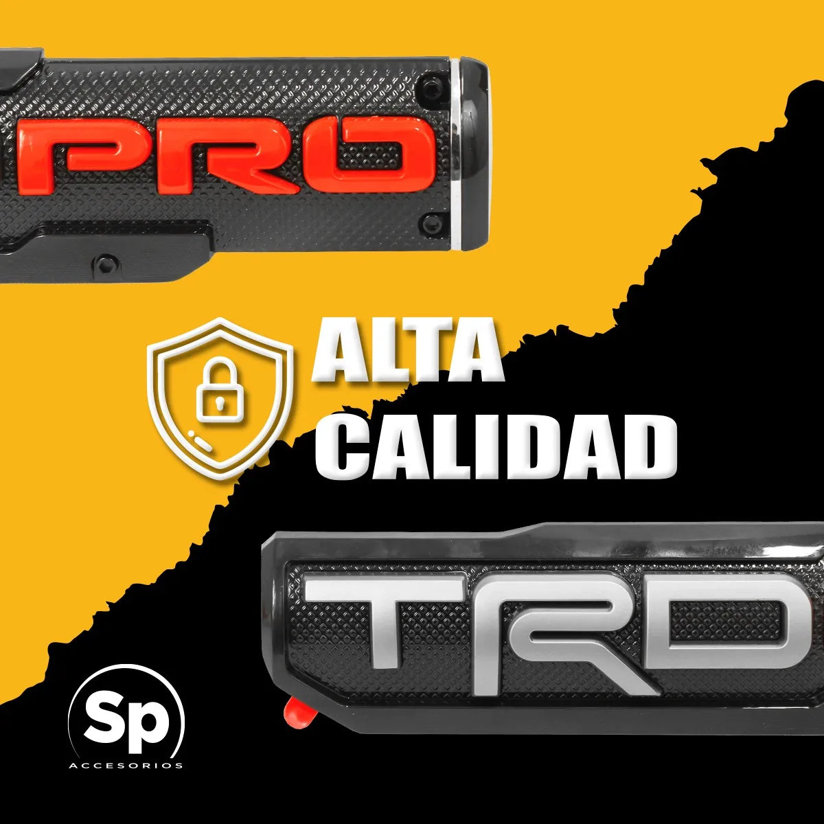 EMBLEMA PARA TOYOTA TRD PRO LOGO 2 PIEZAS