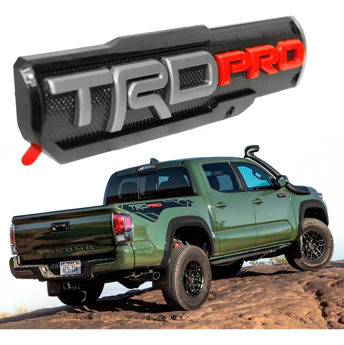 EMBLEMA PARA TOYOTA TRD PRO LOGO 2 PIEZAS