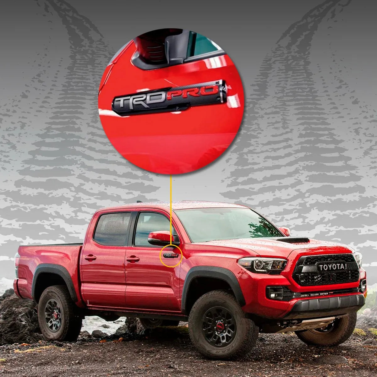 EMBLEMA PARA TOYOTA TRD PRO LOGO 2 PIEZAS