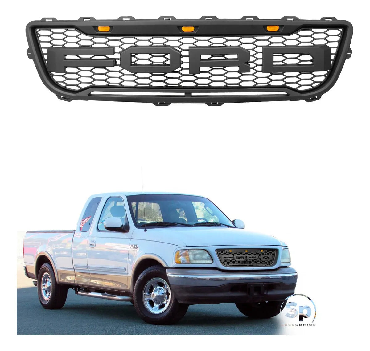 PARRILLA LED AMBAR PARA FORD F-150 1999 - 2003