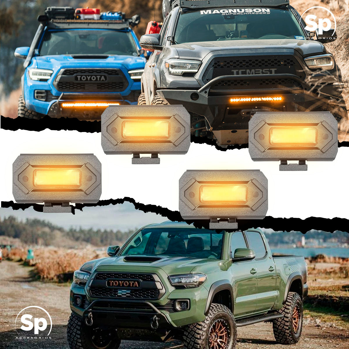 LUCES DE PARRILLA LED ÁMBAR PARA TOYOTA TACOMA 2020 - 2022
