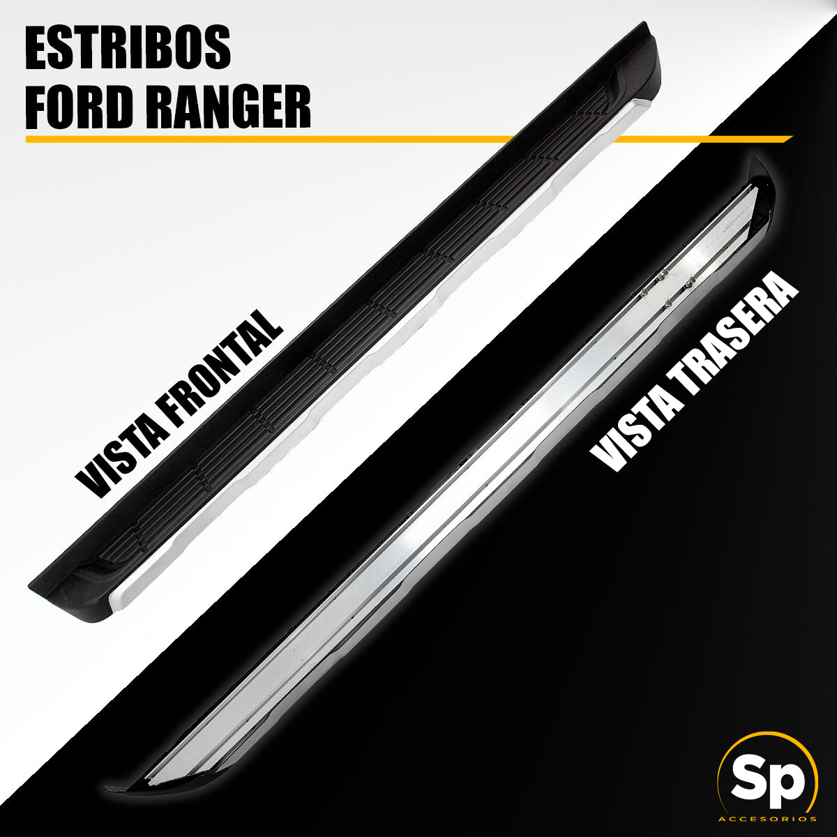 ESTRIBOS LATERALES TIPO ORIGINAL PARA FORD RANGER 2013 A 2022
