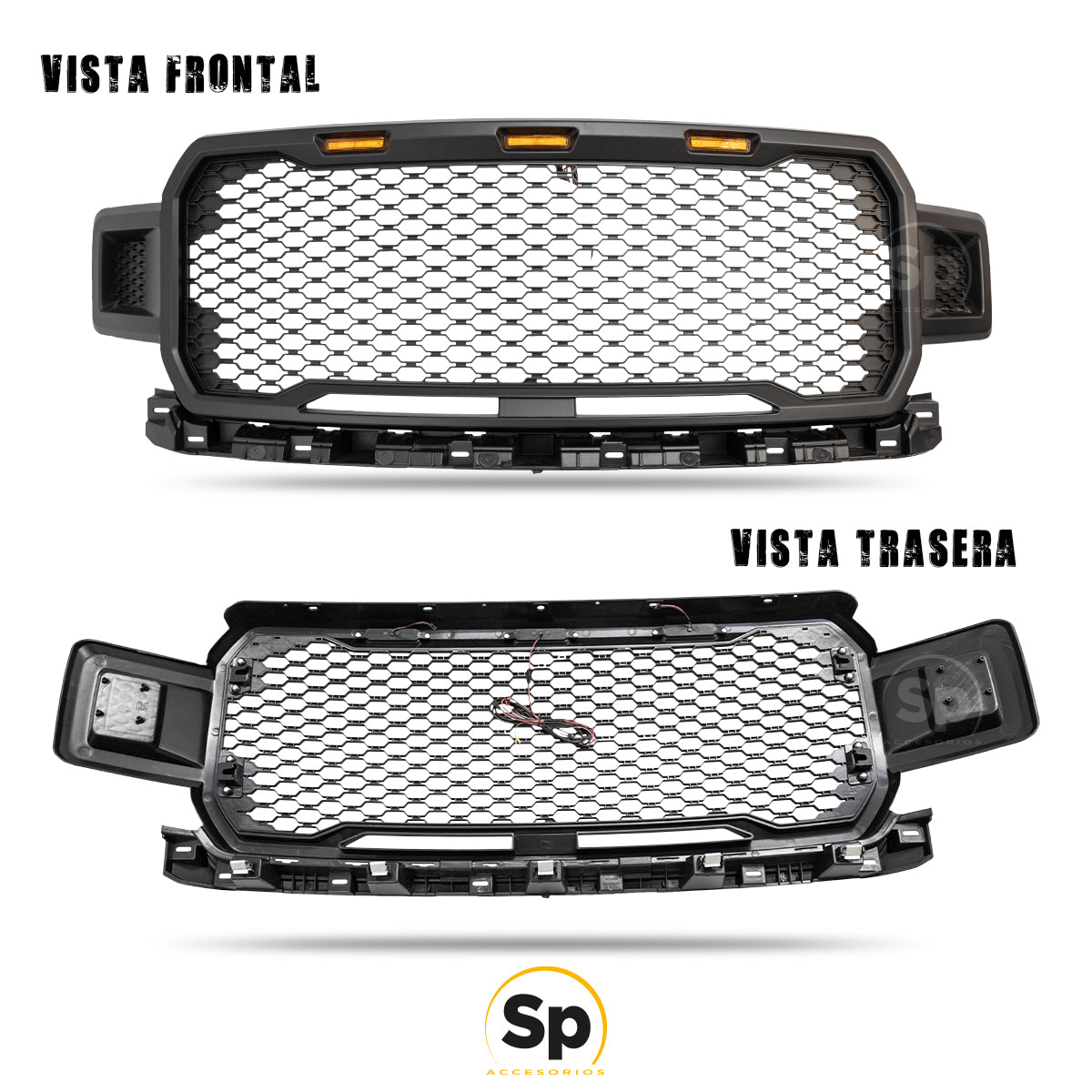 PARRILLA DE PANAL TIPO RAPTOR PARA FORD LOBO F150 2018 - 2020