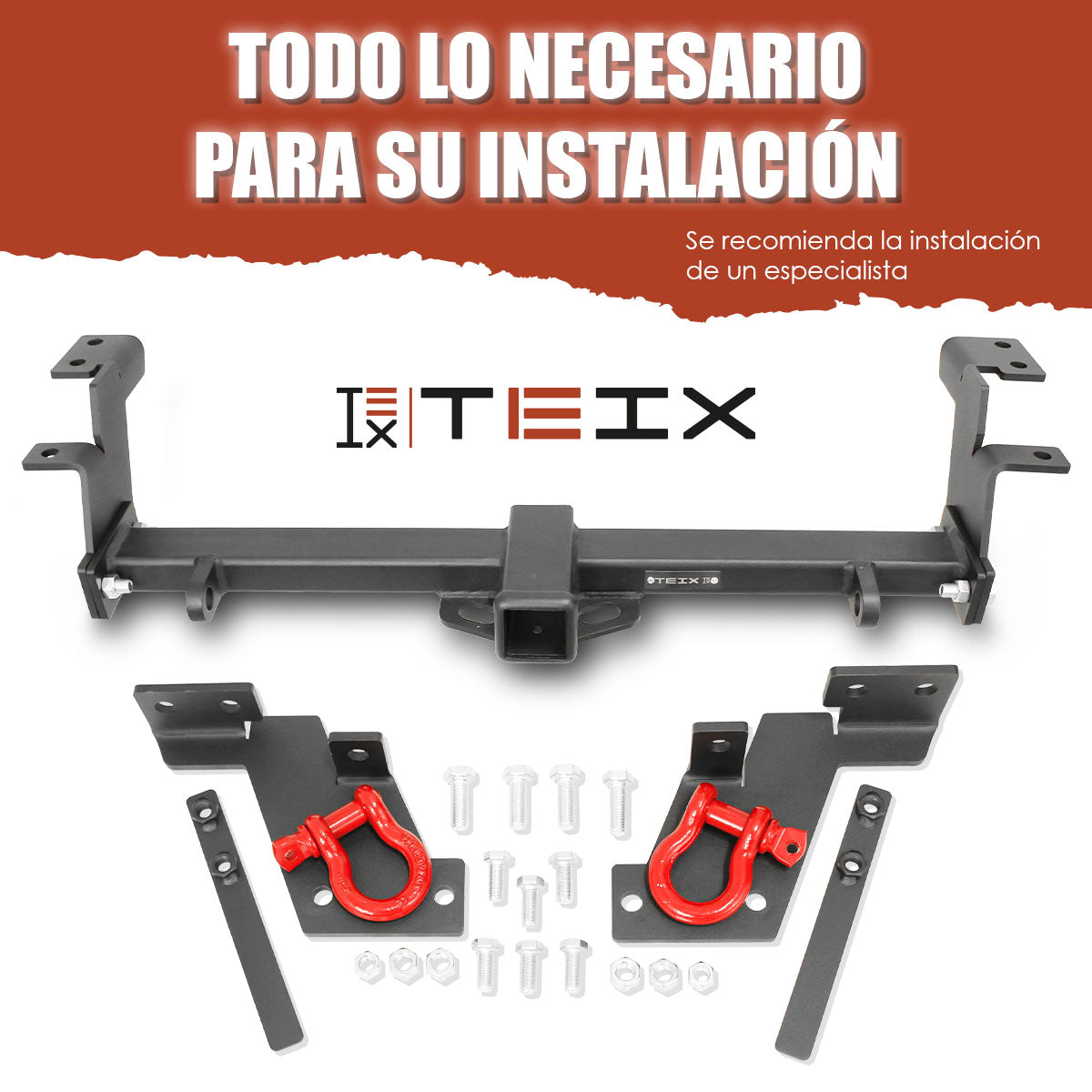 TIRON DE ARRASTRE TEIX PARA SUZUKI JIMNY 2019 - 2024 CON GRILLETES