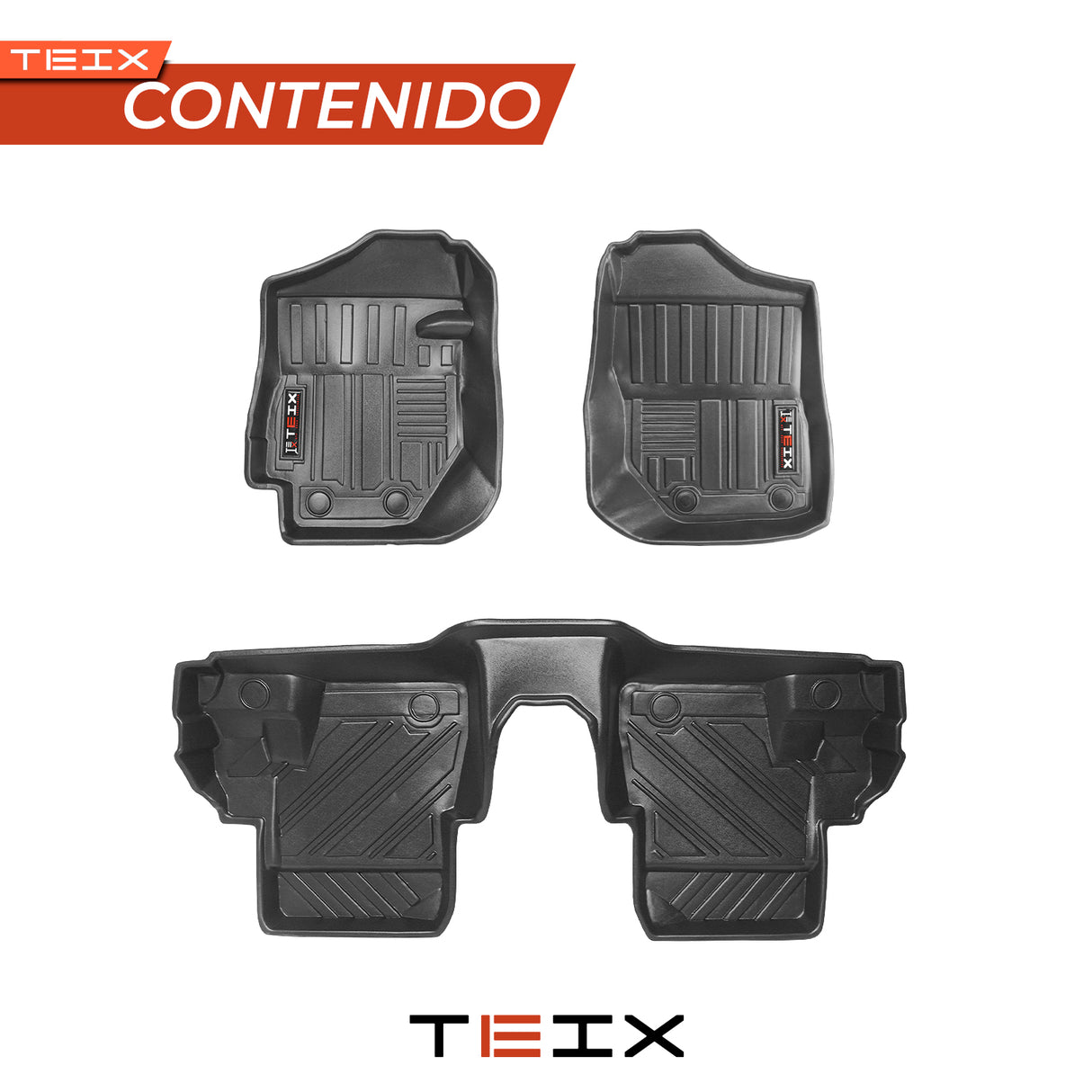 TAPETES DELANTEROS Y TRASEROS ABS USO RUDO TEIX PARA SUZUKI JIMNY 2019 - 2023 ESTANDAR