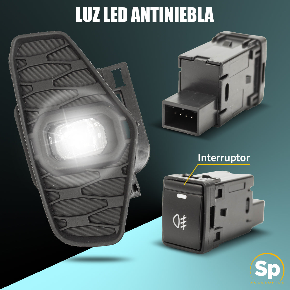 LUCES NIEBLAS LED TIPO ORIGINAL OEM PARA NISSAN FRONTIER NP300 2021 A 2023