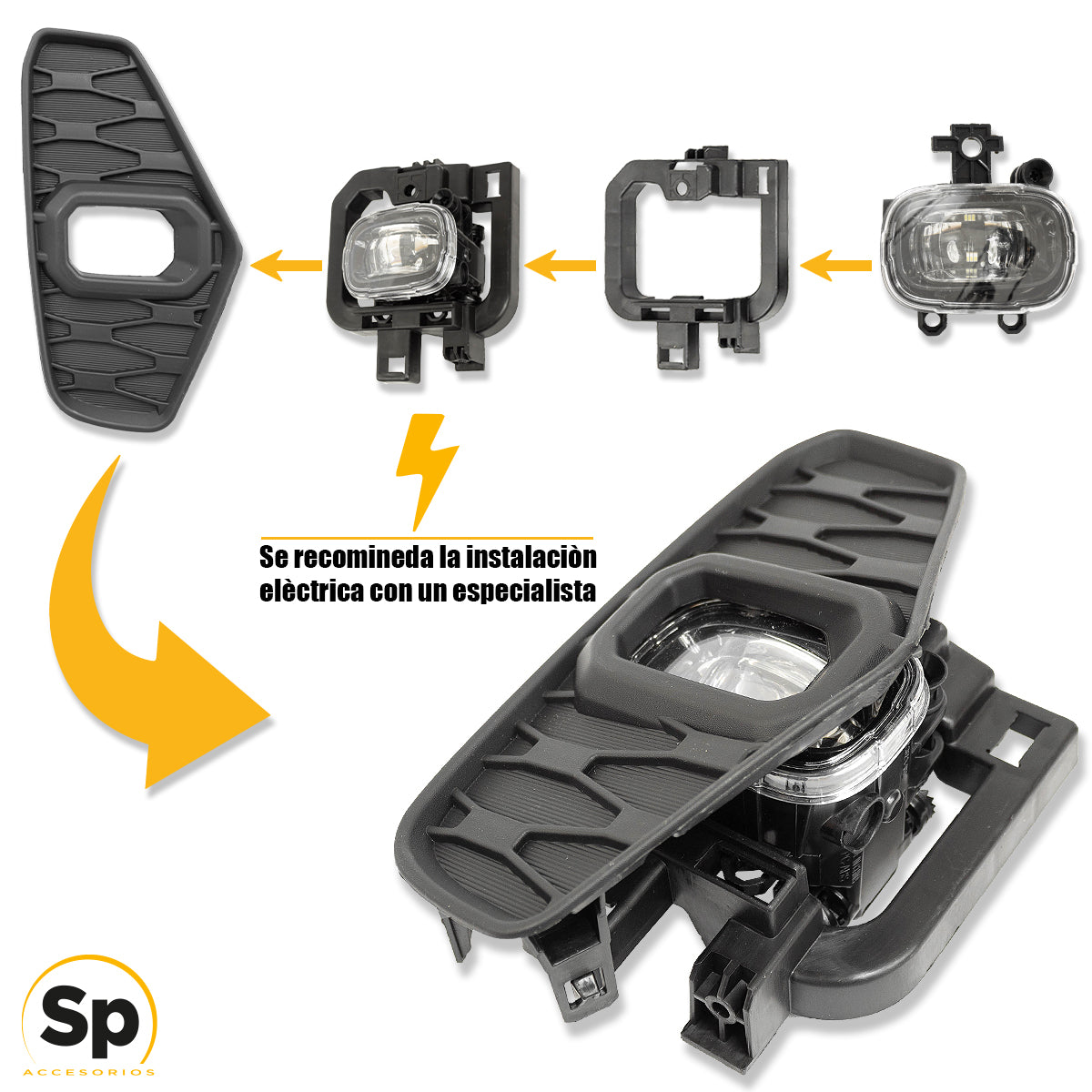 LUCES NIEBLAS LED TIPO ORIGINAL OEM PARA NISSAN FRONTIER NP300 2021 A 2023