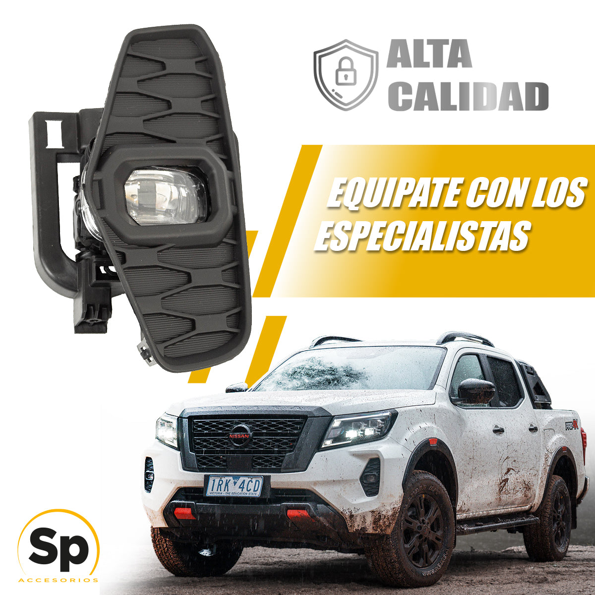 LUCES NIEBLAS LED TIPO ORIGINAL OEM PARA NISSAN FRONTIER NP300 2021 A 2023