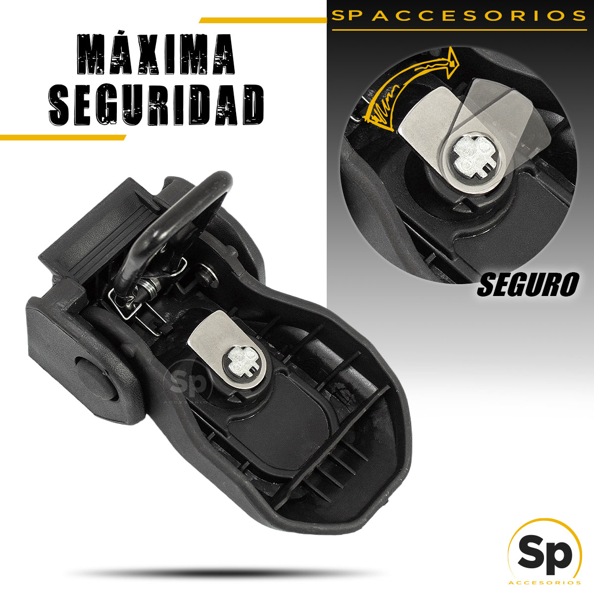 SEGURO DE COFRE LATERAL METALICO CON LLAVE JEEP WRANGLER JL 2018-2024 JEEP GLADIADOR 2019-2024