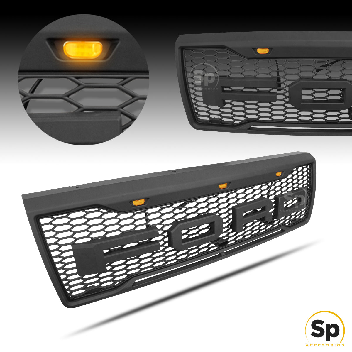 PARRILLA FRONTAL LED PARA FORD F-150 1992 - 1996