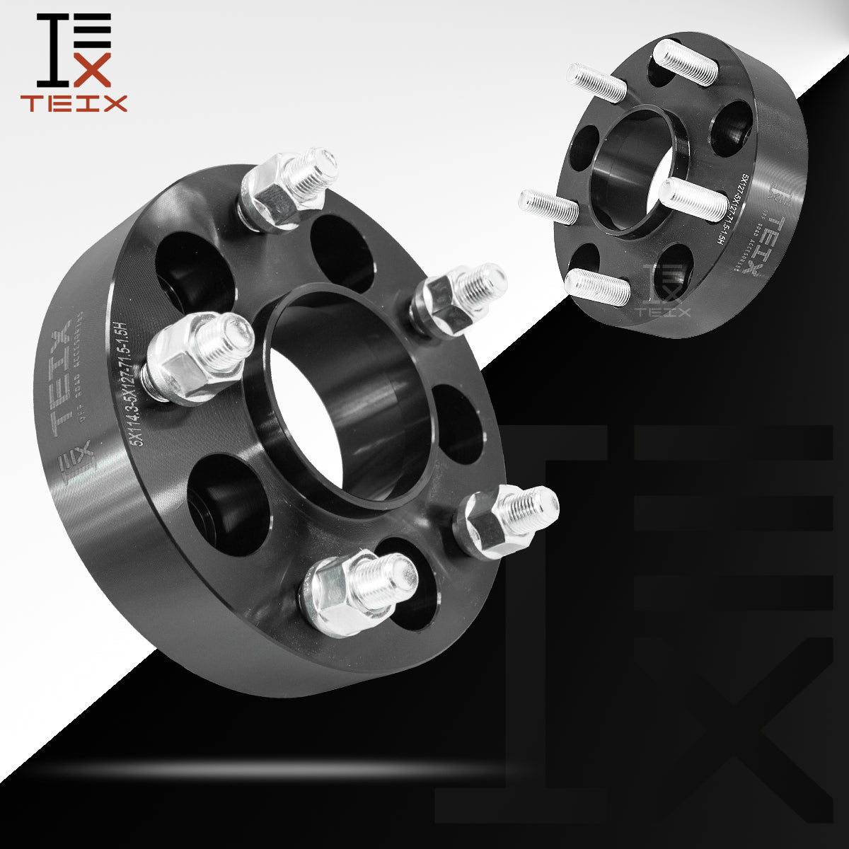 KIT ESPACIADORES 1.5 DE 5X114.3 A 5X127 LLANTA CB71.5 PARA FORD RANGER 84-2011/ FORD EXPLORER SPORT TRACK 2001-2010/ FORD EXPLORER 90-2010/ JEEP CHEROKEE XJ 84-2001/ JEEP WANGLER TJ 97-2006/ JEEP WANGLER YJ 87-95/ DODGE NITRO 2007-2012