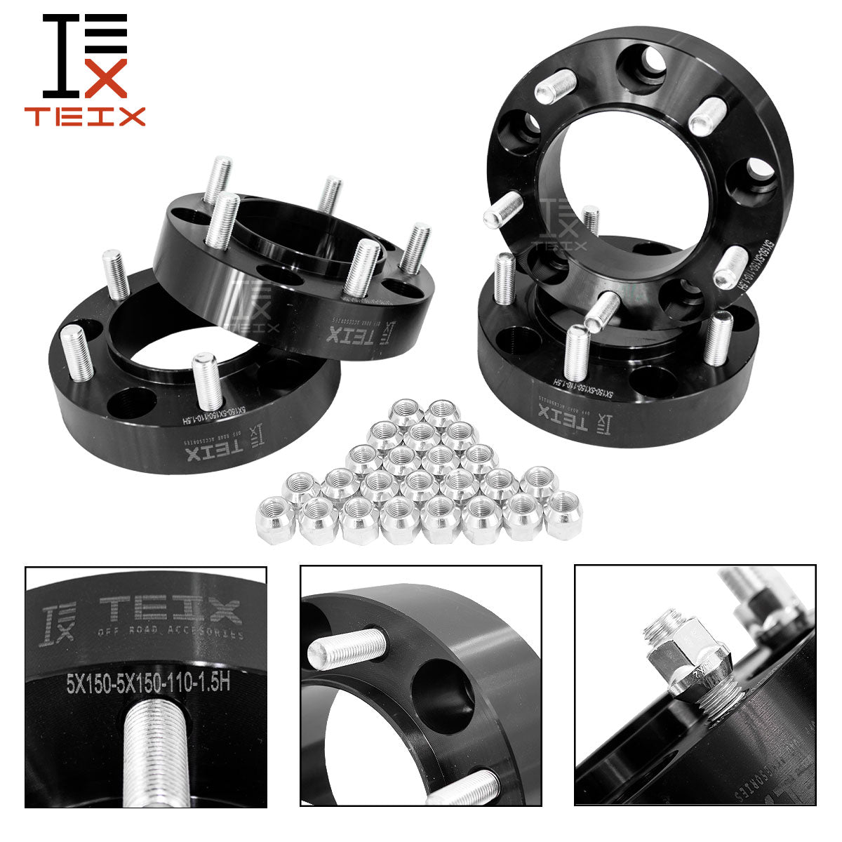 KIT ESPACIADORES TEIX 1.5 PULG PARA TOYOTA TUNDRA 2007-2021 5/150 CB110