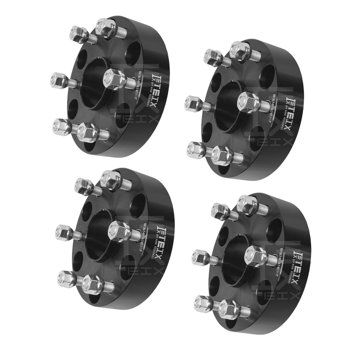 KIT ESPACIADORES PARA MITSUBISHI Montero 99-2022/ MITSUBISHI L200 2015-2022/ FIAT FULLBACK 2016-2019 1.5" 6/139 LLANTA CB67.1MM 12X1.5