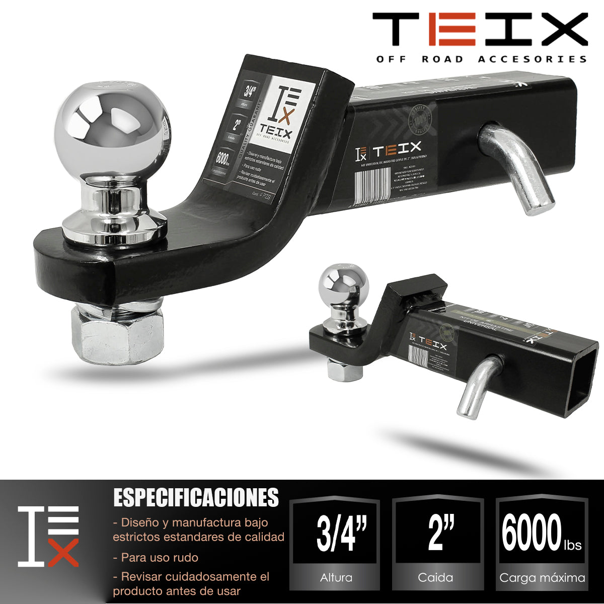 ACOPLAMIENTO DE ENGACHE PARA AUTOMOVILNEGRO DROP 2