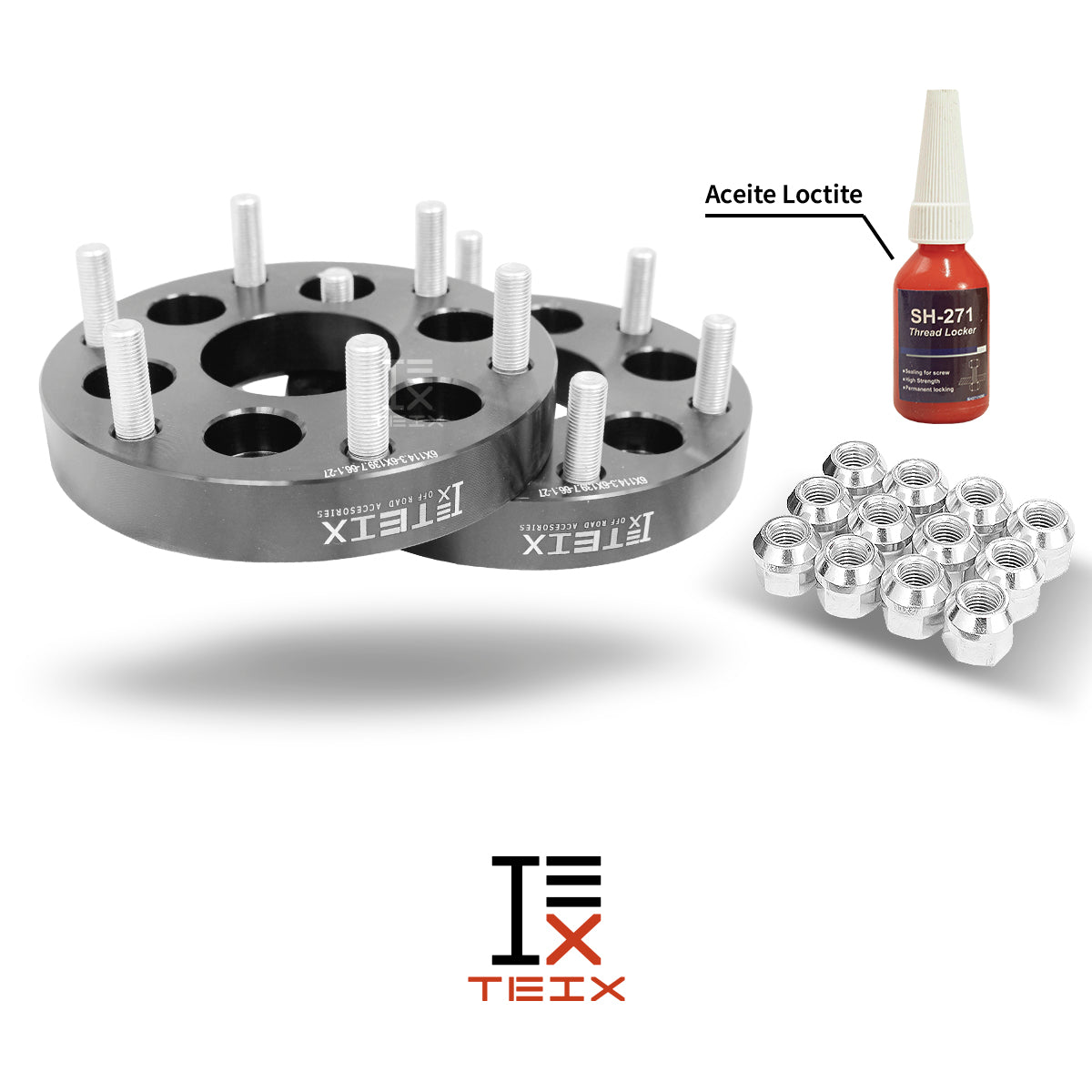 KIT ADAPTADORES DE 6/114 A 6/139 PARA NISSAN NP300 FRONTIER 2016 - 2021