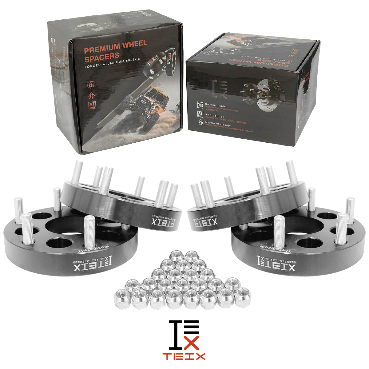 KIT ADAPTADORES DE 6/114 A 6/139 PARA NISSAN NP300 FRONTIER 2016 - 2021