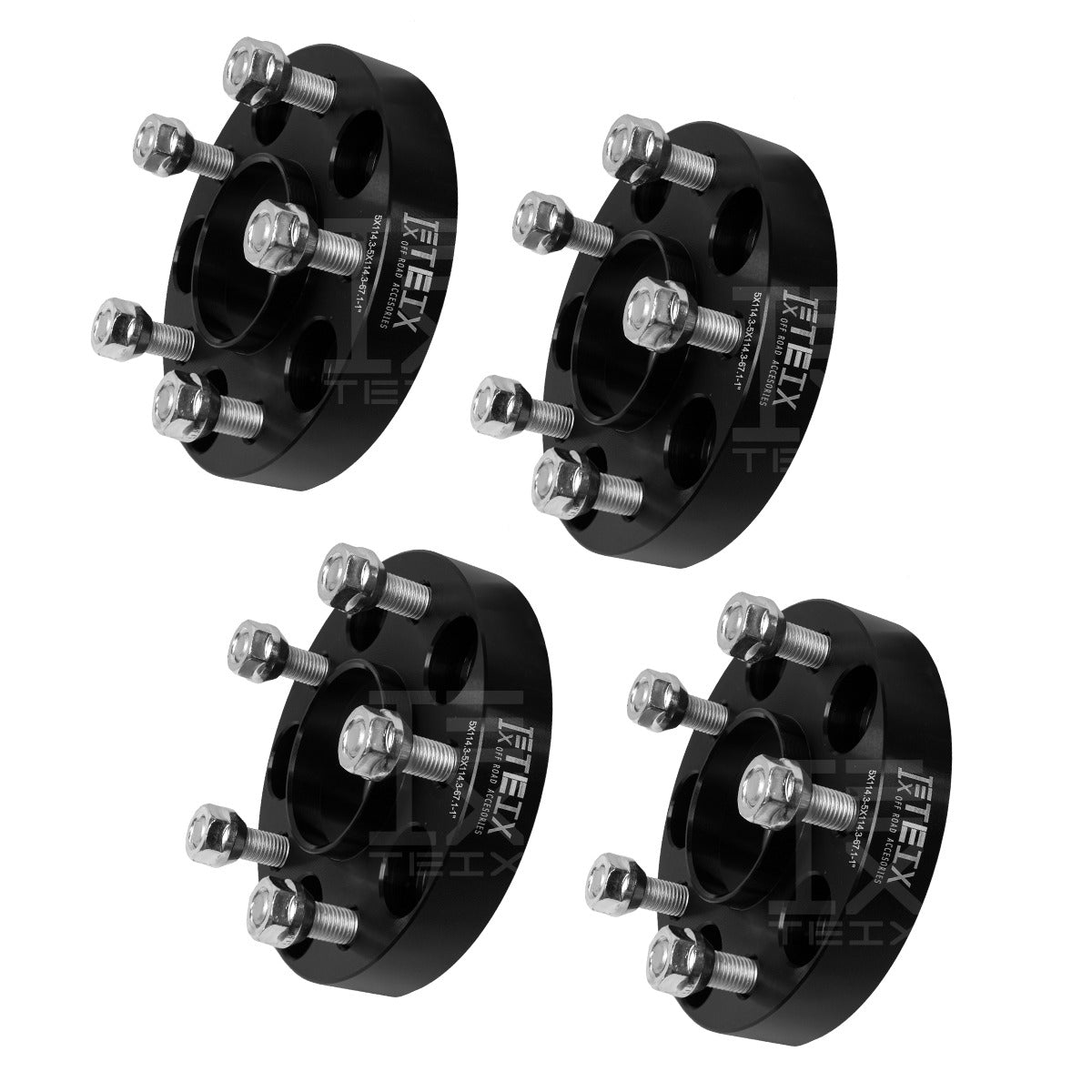 KIT ESPACIADORES 1" 5X114.3 LLANTA CB67.1 12X1.5