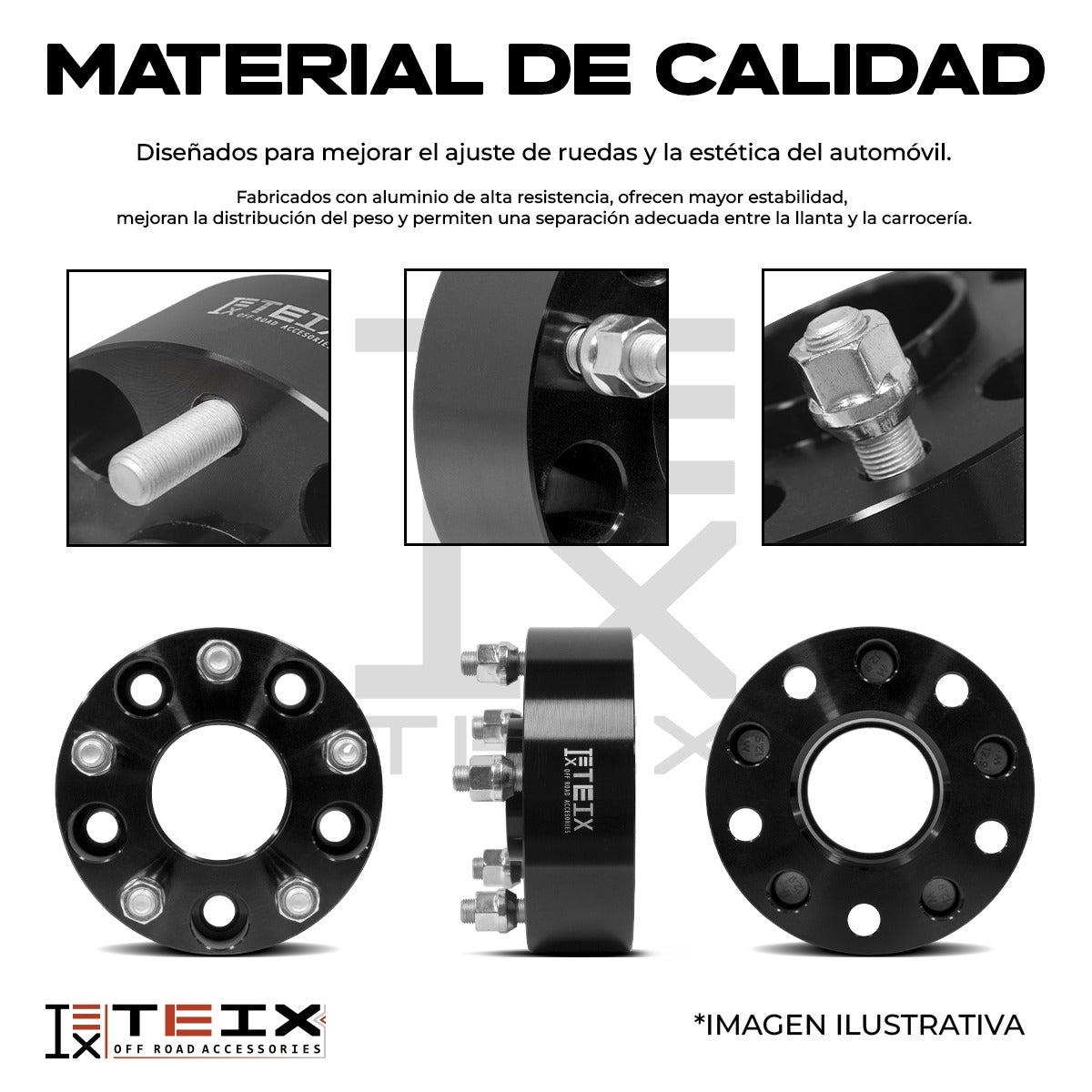 KIT ESPACIADORES 2" 5X139.7 LLANTA CB87.1 1/2X20