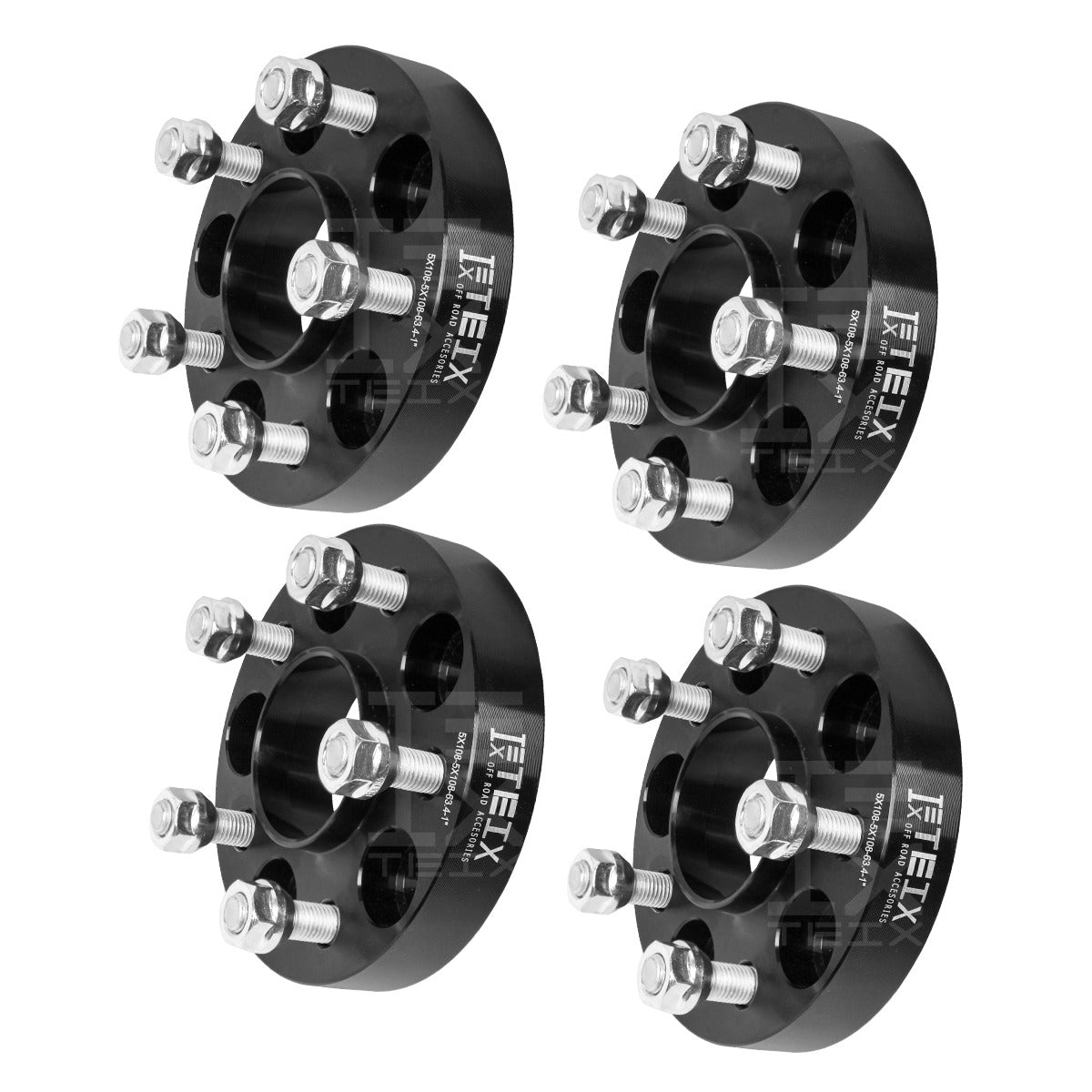 KIT ESPACIADORES 1" 5X108 PARA FORD BRONCO SPORT 2021 - 2023 LLANTA CB 63.4MM 12X1.5