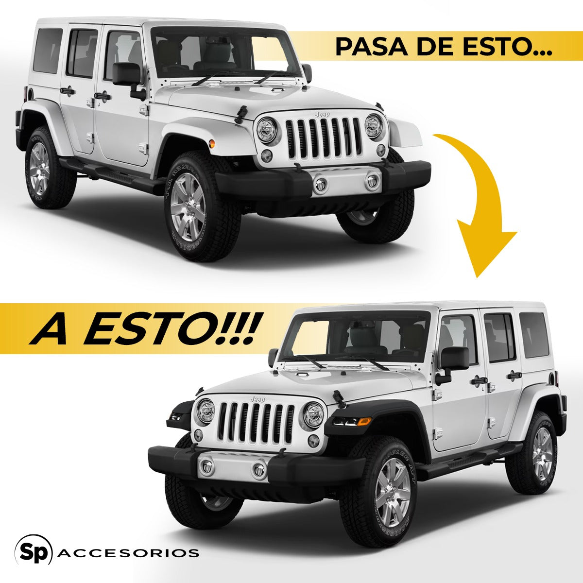 CANTONERAS DELANTERAS CONVERSIÓN PARA JEEP WRANGLER JK A JL