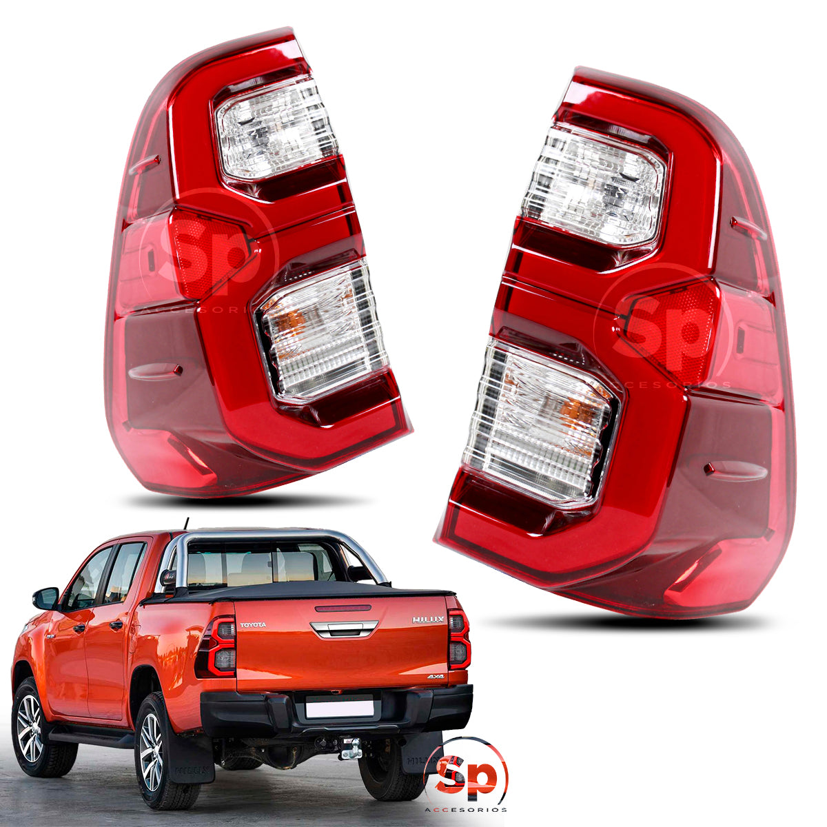 CALAVERAS TRASERAS LED PARA TOYOTA HILUX 2016-2023