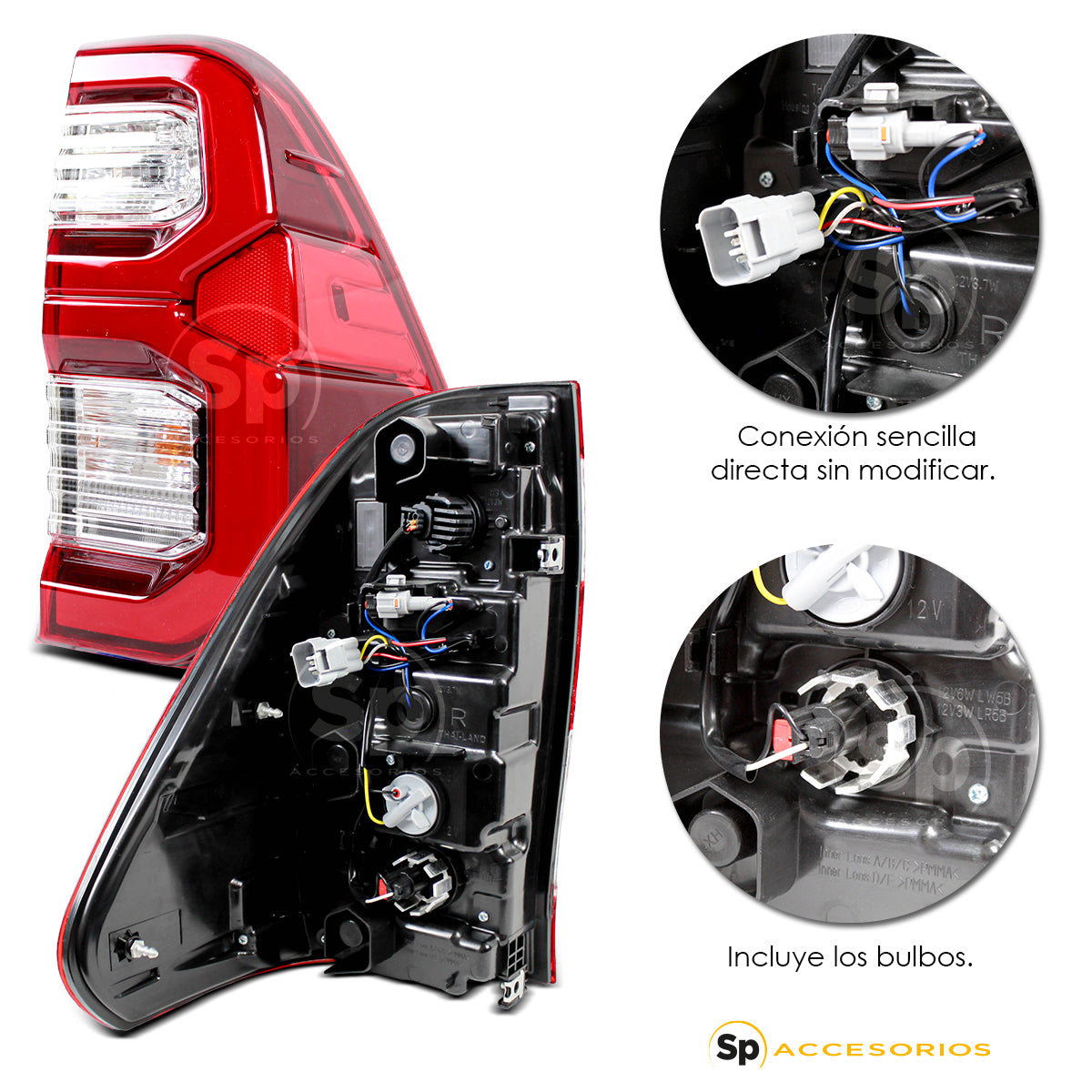 CALAVERAS TRASERAS LED PARA TOYOTA HILUX 2016-2023