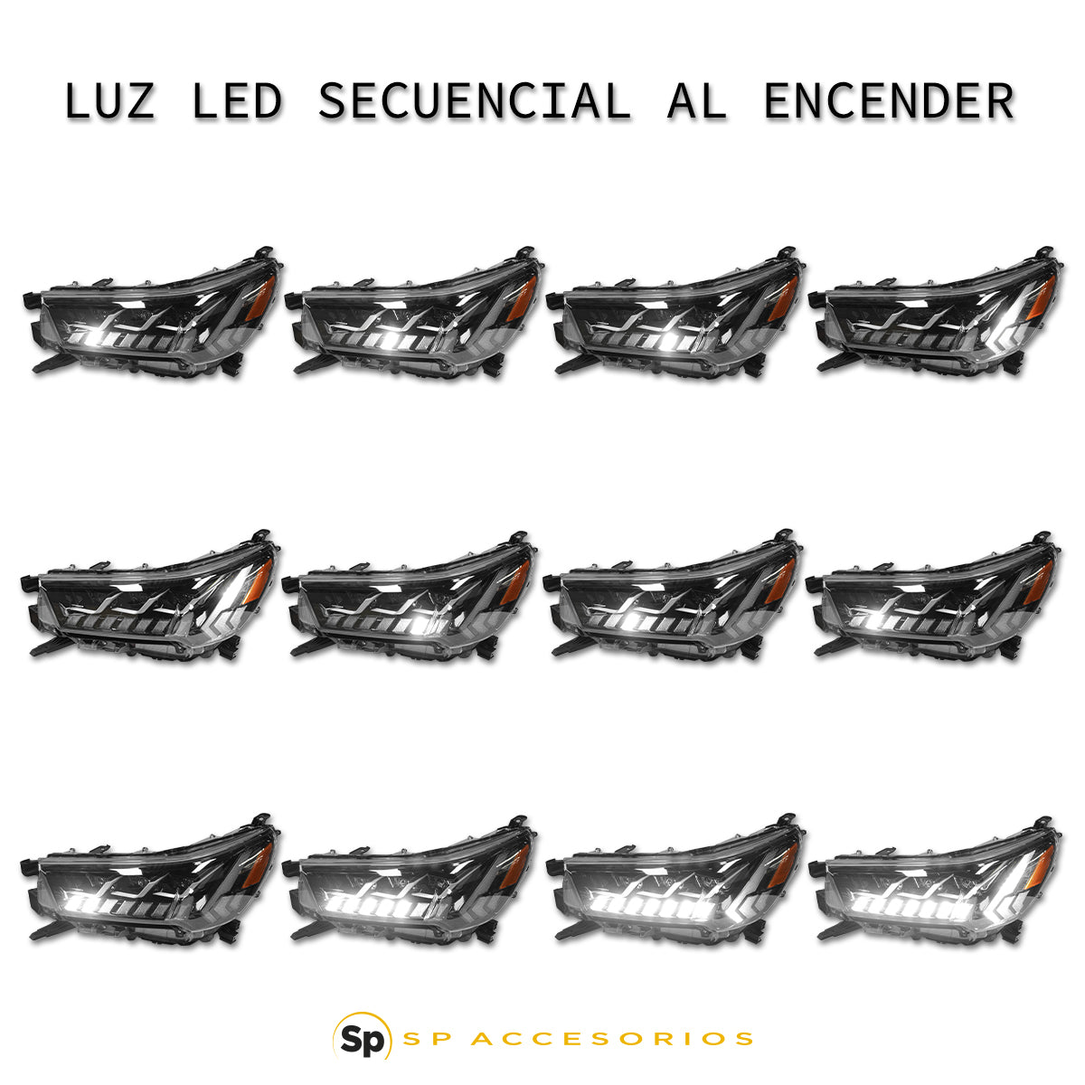 FAROS LED PRINCIPALES DRL ROCCO PARA TOYOTA HILUX 2016 - 2024