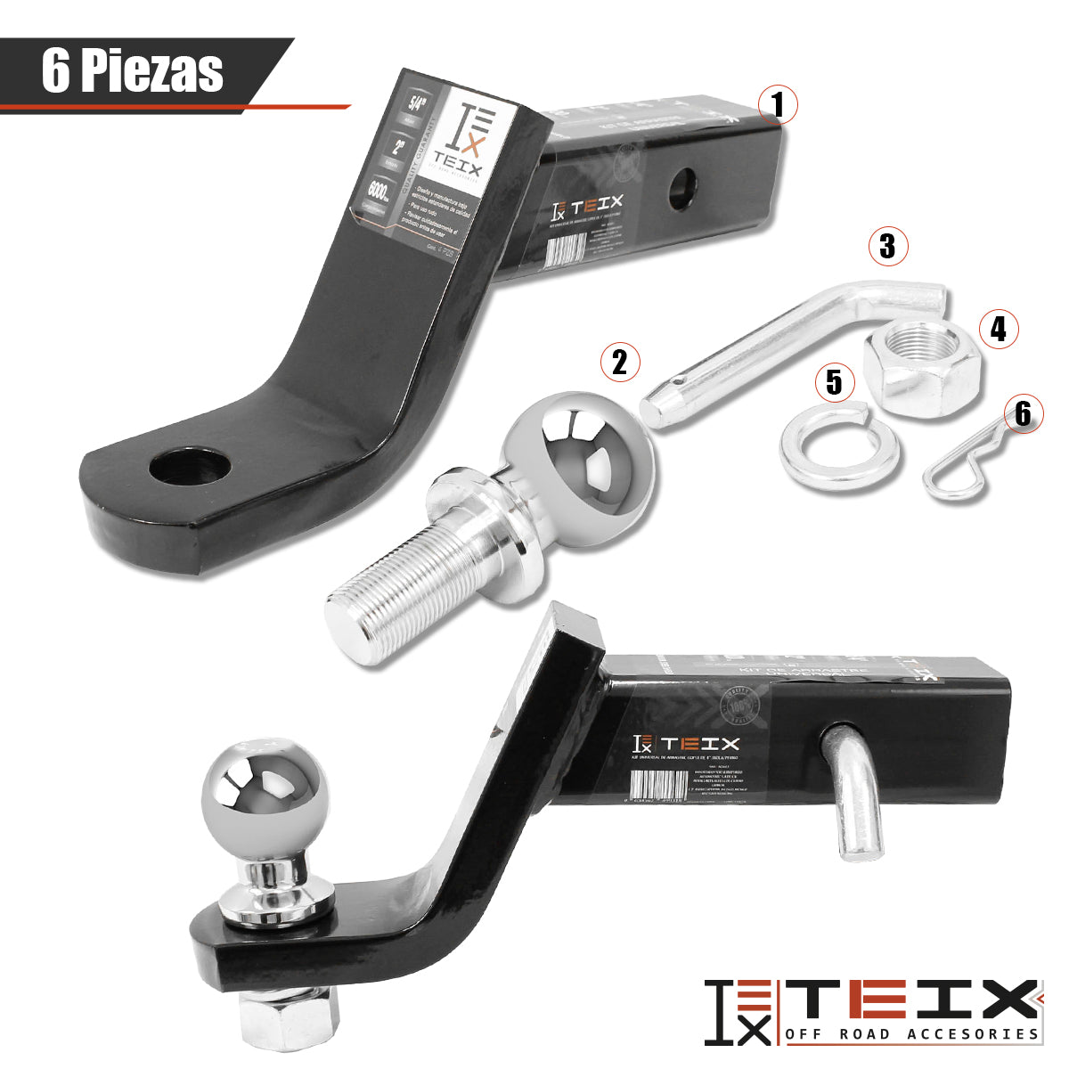 ACOPLAMINETO DE ENGANCHE PARA AUTOMOVIL NEGRO DROP 4