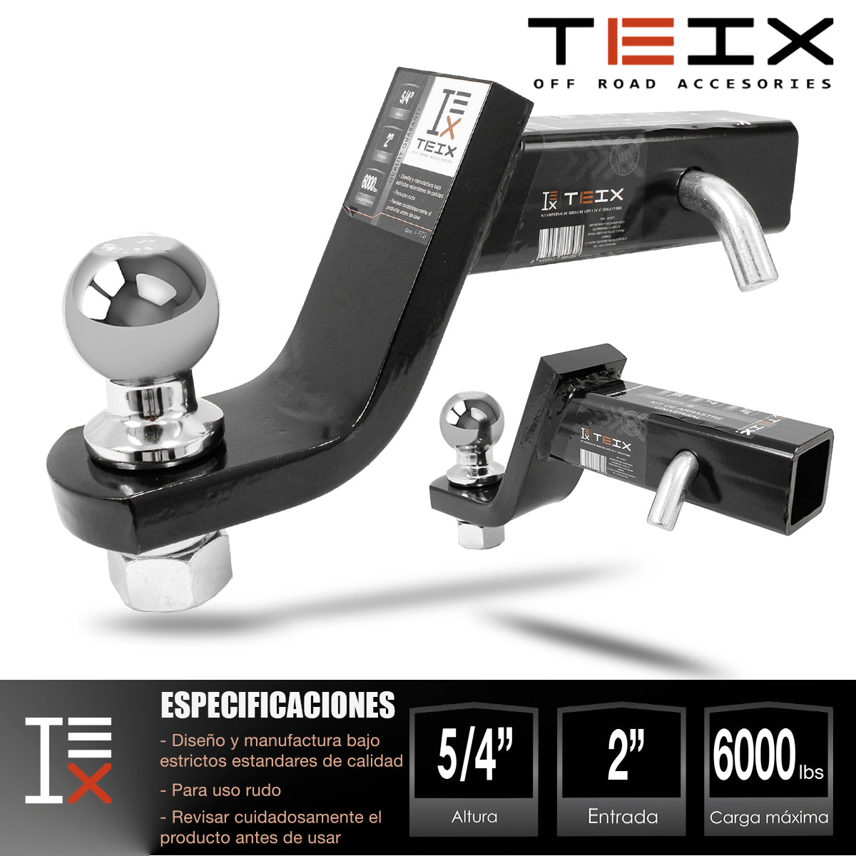 ACOPLAMINETO DE ENGANCHE PARA AUTOMOVIL NEGRO DROP 4