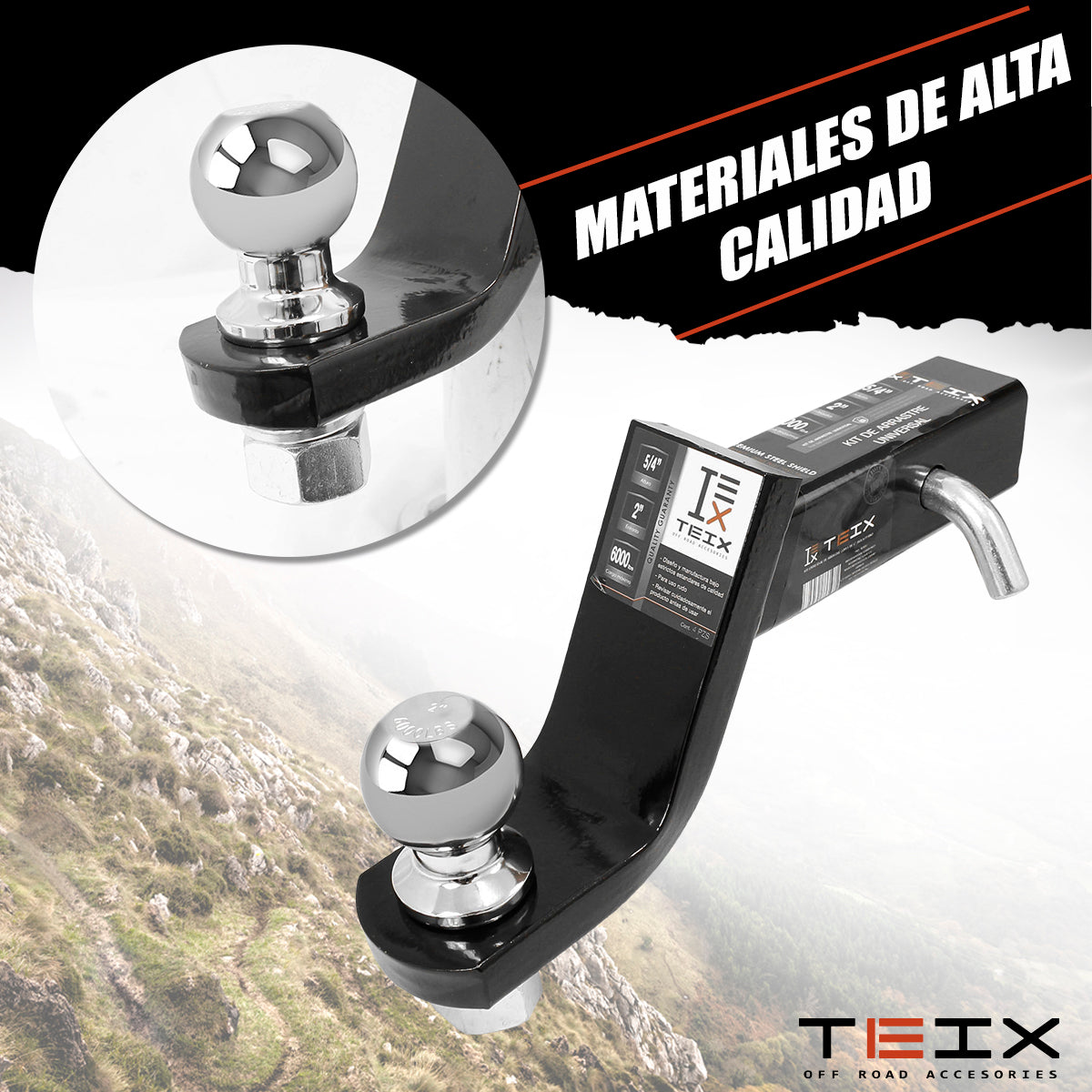 ACOPLAMINETO DE ENGANCHE PARA AUTOMOVIL NEGRO DROP 4