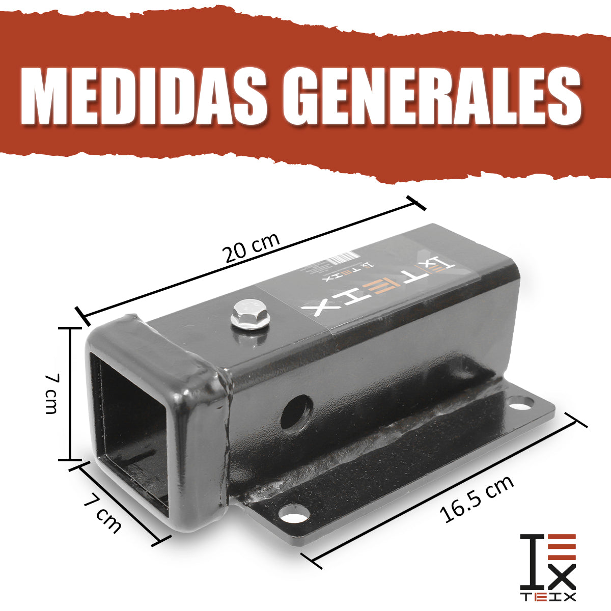 TIRÓN DE ARRASTRE ADAPTADOR DE DEFENSA TEIX DE 2 PULGADAS