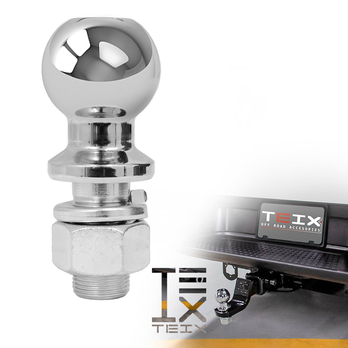 BOLA COPLE TIRÓN REMOLQUE 2 PULGADAS ARRASTRE CROMADA