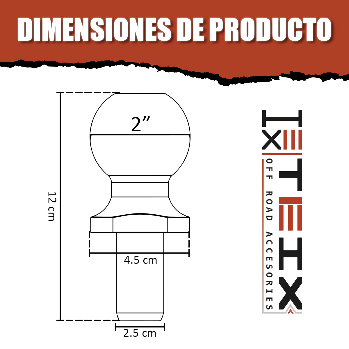 BOLA COPLE TIRÓN REMOLQUE 2 PULGADAS ARRASTRE CROMADA