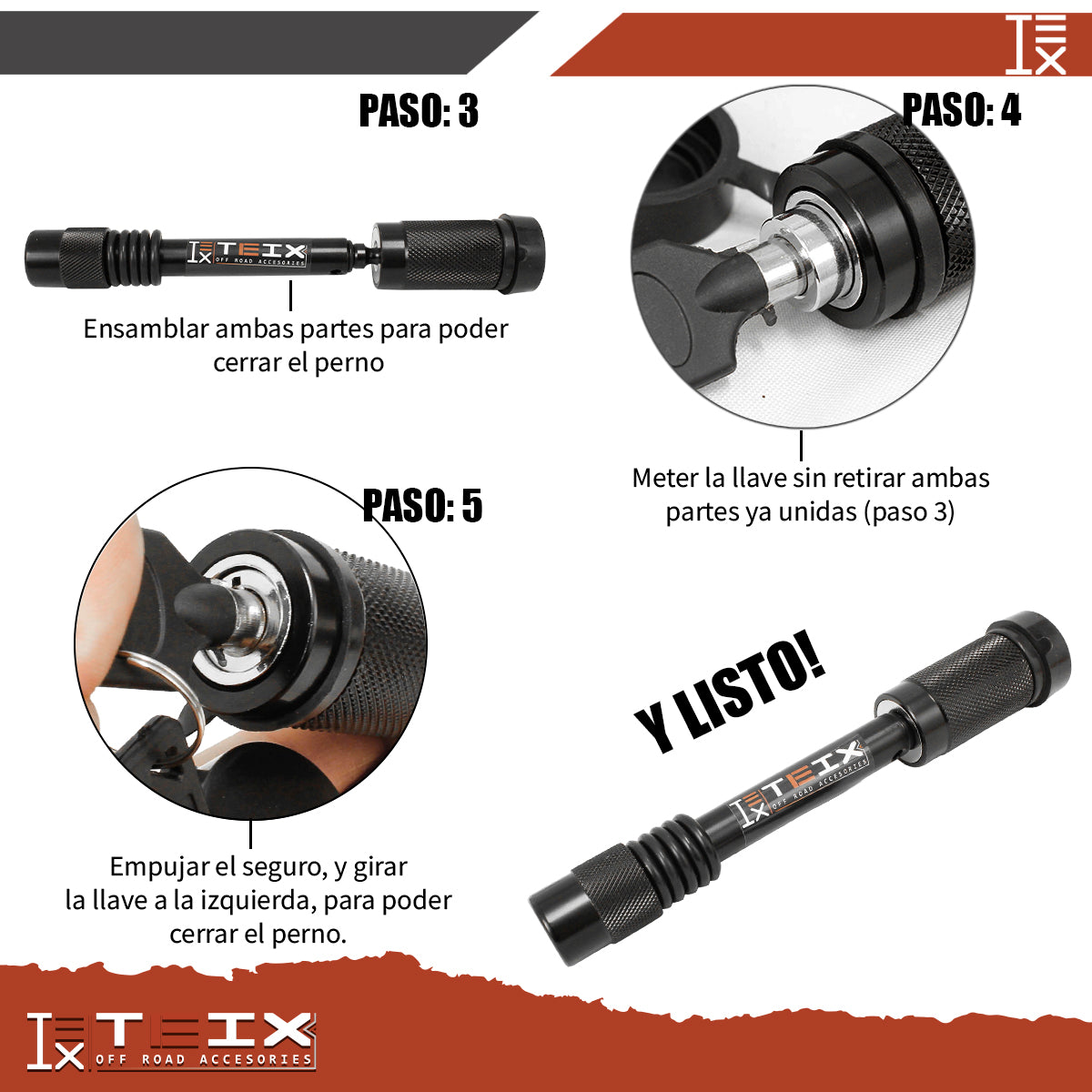 CANDADO DE PERNO PARA ACOPLAMIENTO DE ENGANCHE AUTOMOVIL 5/8" 4"