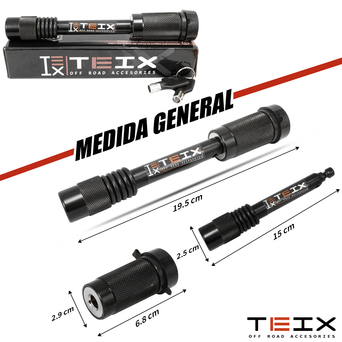 CANDADO DE PERNO PARA ACOPLAMIENTO DE ENGANCHE AUTOMOVIL 5/8" 4"