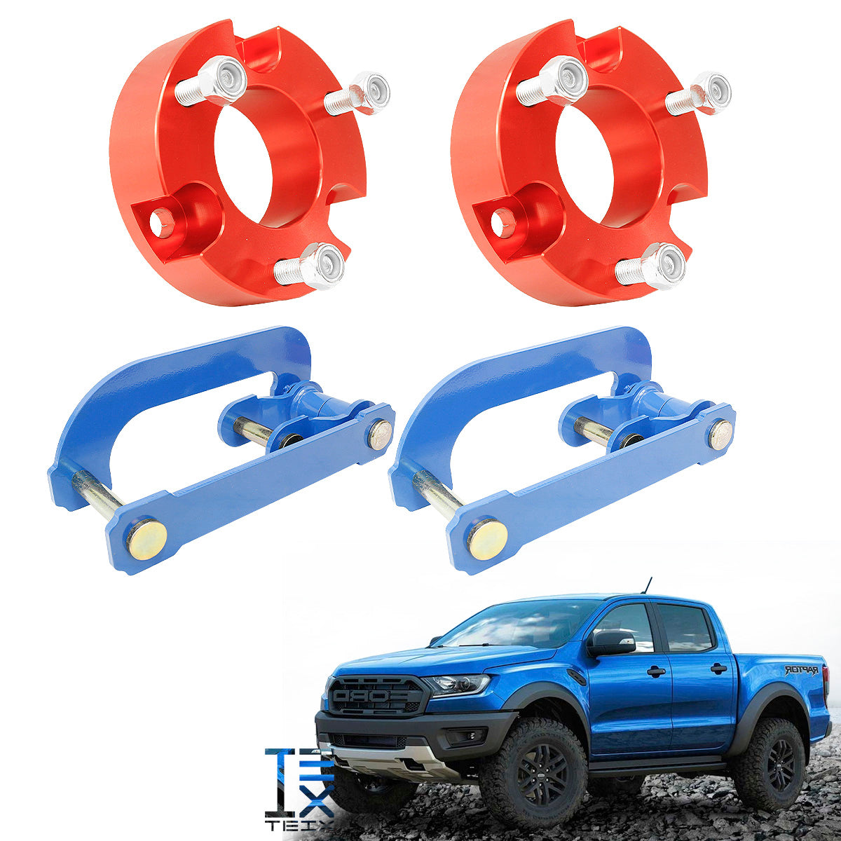 KIT DE ELEVACION PARA FORD RANGER 2013 - 2022 CALZAS LEVEL 2"