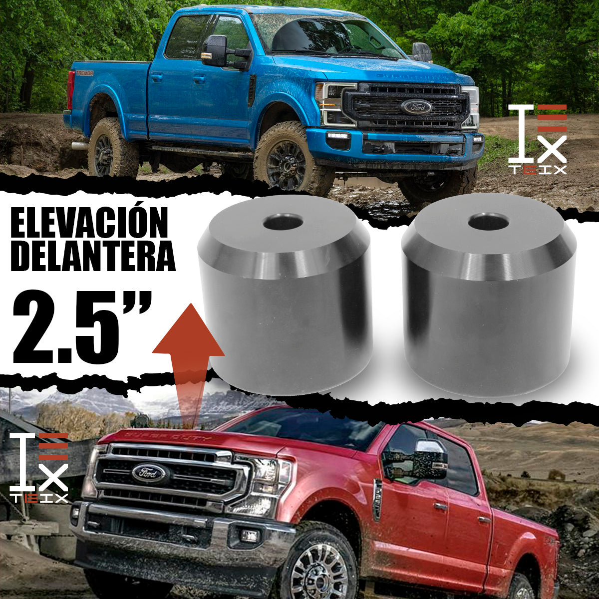 KIT NIVELACIÓN SUSPENSIÓN 2.5PULG PARA FORD F-250 SUPERDUTY 2005 - 2022