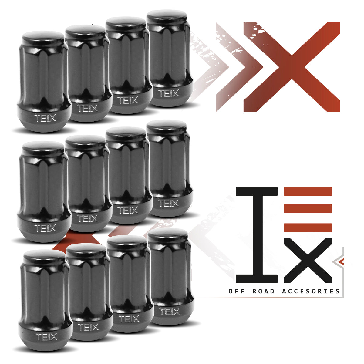 TUERCA LARGA RIN NEGRA BIRLOS SEGURIDAD TEIX 1/2 X 20 24PZ