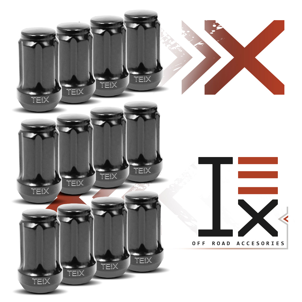 TUERCA LARGA RIN NEGRA BIRLOS SEGURIDAD TEIX M 12X1.25 24PZ